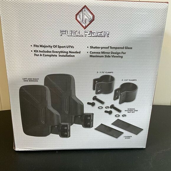 OxGord UTV Side View Mirror 2 Pair Driver Passenger Tempered Glass New in Box - Picture 4 of 7